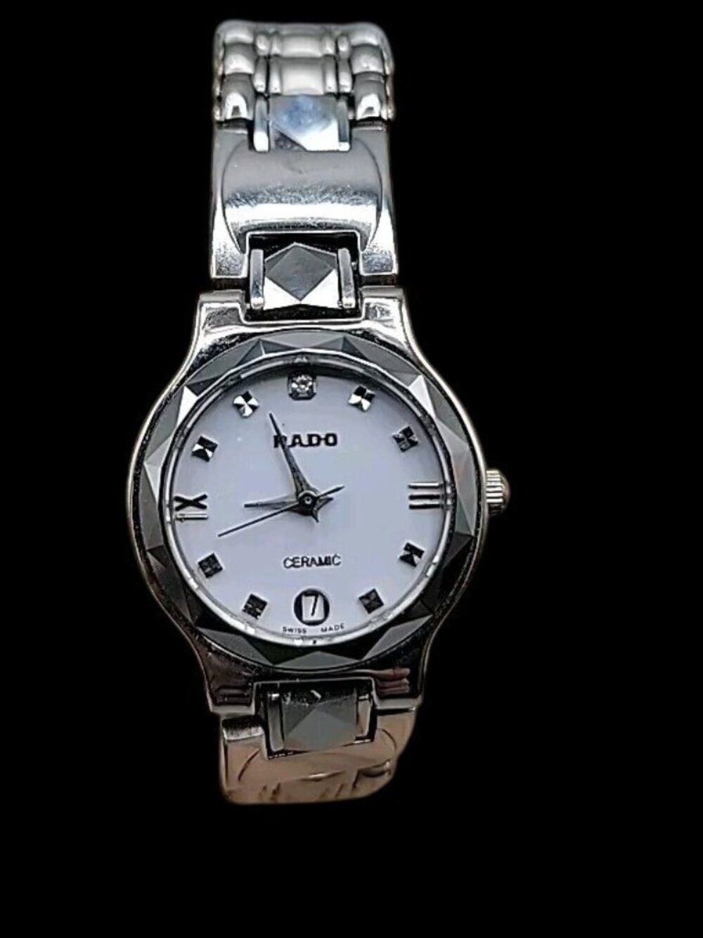 Rado DiaStar Swiss Women’s Watch 111.0358.3 Ceramic Diamond Markers Date